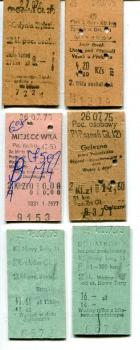 6 Fahrkarten Polen