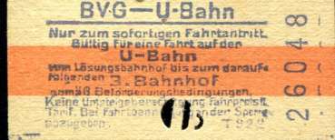 BVG Fahrschein U-Bahn bis zum 3. Bahnhof