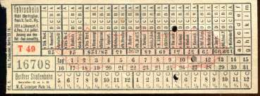 Fahrschein Berliner Straßenbahn Betriebsgesellschaft Bf 3