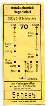 Fahrschein Autobusbetrieb Regensdorf