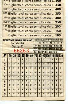 Fahrschein Autolinee Ferrovie Nord Milano