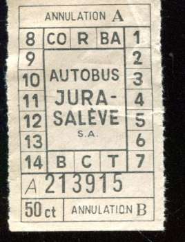 Fahrschein Autobus Jura – Saleve
