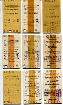 9 Fahrkarten DB