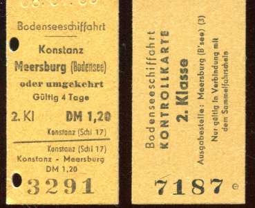 2 Fahrkarten Bodenseeschiffahrt