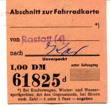 Abschnitt zur Fahrradkarte Rastatt