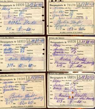 6 DR Übergangskarten