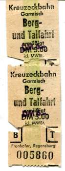 Rollenfahrschein Kreuzeckbahn Garmisch