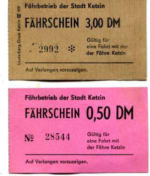 2 Fahrscheine Fähre Ketzin