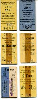 6 Fahrkarten Hamburg Hochbahn S-Bahn