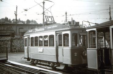 Straßenbahn Schaffhausen TW 2 am Bahnhof