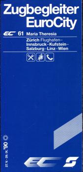 Zugbegleiter EC 61 Maria Theresia Zürich Flughafen – Wien 1990