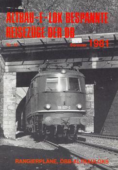 Altbau E-Lok bespannte Reisezüge der DB 1981