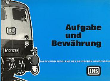 Aufgabe und Bewährung, Fakten und Probleme der DB