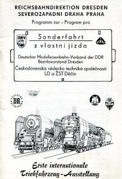 Programm Triebfahrzeugausstellung Dresden / Decin 1981