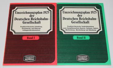 Umzeichnungsplan DRG 1925 Band I + Band II