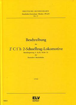 Beschreibung der 2'C1'h2 Schnellzuglokomotive S36.20 Baureihe 01