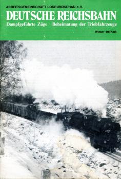 Dampfgeführte Züge, Beheimatung der Triebfahrzeuge DR 1987 / 1988