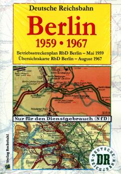 Übersichtskarten der Reichsbahndirektion Berlin im Mai 1959 und August 1967 Reprint