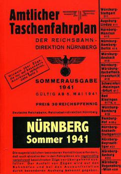Amtlicher Taschenfahrplan RBD Nürnberg 1941