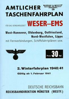 Amtlicher Taschenfahrplan Weser Ems 1941