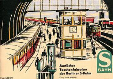 Taschenfahrplan der Berliner S-Bahn 1961 Reprint