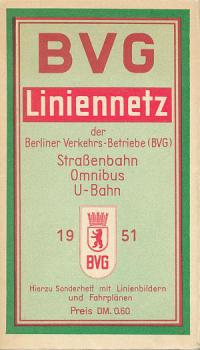 BVG Berlin Liniennetz  1951