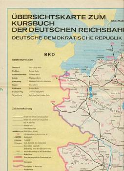 Übersichtskarte Kursbuch DR 1984