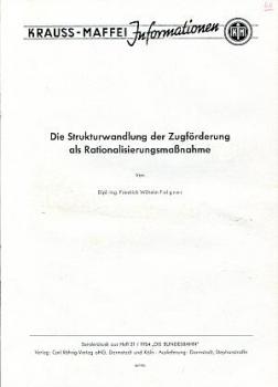 Die Strukturwandlung der Zugförderung als Rationalisierungsmaßna