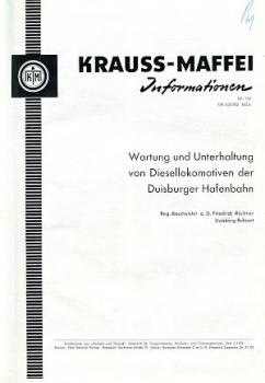 Wartung und Unterhaltung von Diesellokomotiven der Duisburger Ha