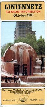 BVG Berlin Liniennetz 1983 / 1984