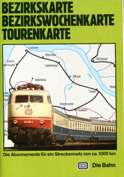 Bezirkskarte, Bezirkswochenkarte Tourenkarte Streckennetzübersicht 1981