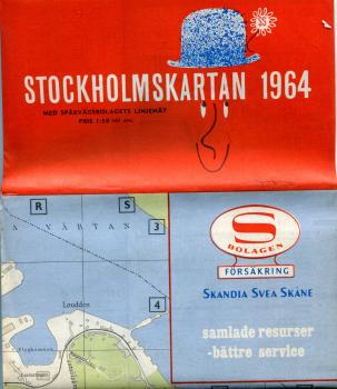 Liniennetz Stockholm 1964