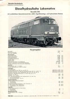 Dieselhydraulische Lokomotive Baureihe 210