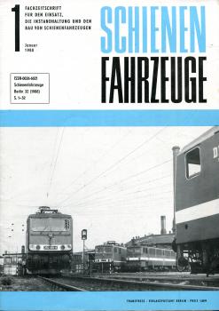 Fachzeitschrift Schienenfahrzeuge Heft 1 / 1988