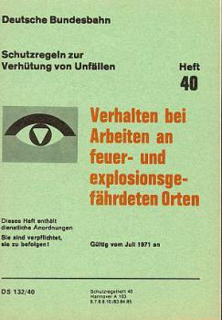 Verhalten an feuergefährdeten Orten  1971