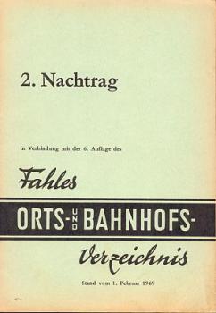 2. Nachtrag Fahles Orts- und Bahnhofsverzeichnis