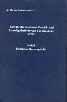 TPE Streckenentfernungstafel DR 1987
