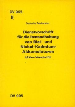 DV 995 DR Akku Vorschrift