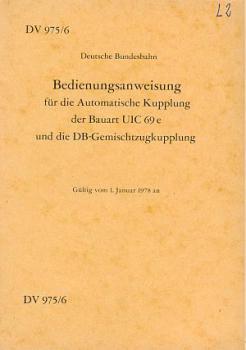 Bedienungsanweisung Automatische Kupplung UIC 69e DV 975/6