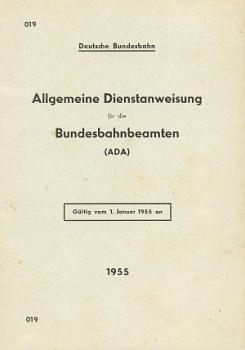 Dienstanweisung für Bundesbahnbeamten 019 ADA