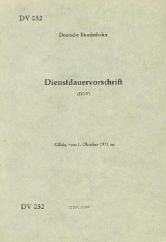 DV 052 DB Dienstdauervorschrift