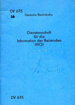 DV 675 Information der Reisenden
