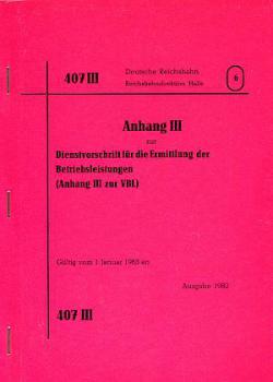 407III Ermittlung der Betriebsleistungen RBD Halle 1983 DR