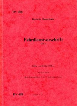 DV 408 Fahrdienstvorschrift DB 1972