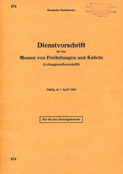 DV 874 Messen von Freileitungen und Kabeln DR
