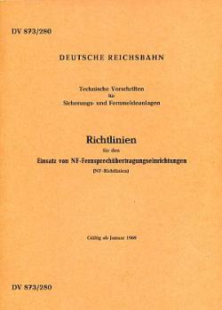DV 873/280 Einsatz von NF Fernsprechübertragungseinrichtungen