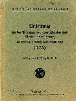 Prüfung der Wirtschafts und Rechnungsführung DRG 1936