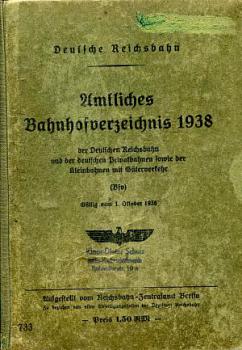 Amtliches Bahnhofverzeichnis 1938