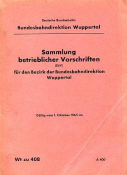 Sammlung Betrieblicher Vorschriften BD Wuppertal 1965