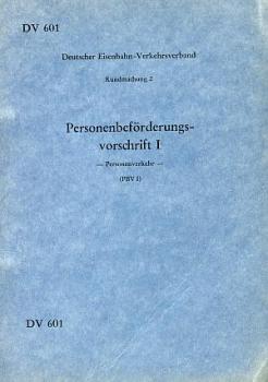 DV 601 Personenbeförderungsvorschrift I DB 1971